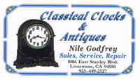 Classical Clocks business card