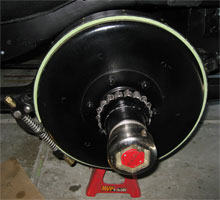 final brake assembly, left side